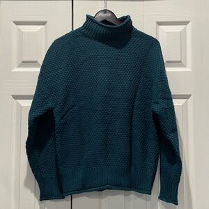 Wilfred Deep Teal Cowl Neck Sweater